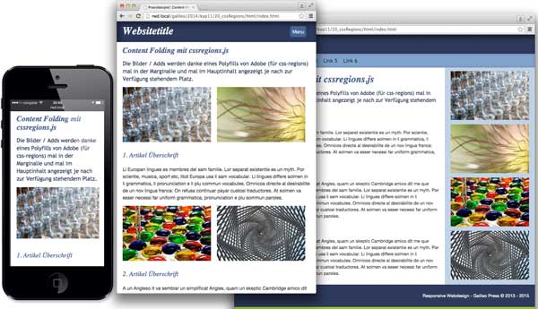 Praxisbeispiel-Abbildung CSS-Regions